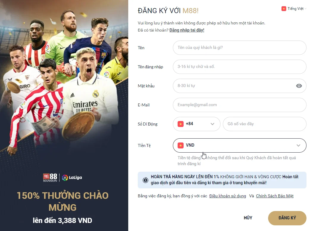 M88 Casino trực tuyến đánh bài online ăn tiền thật 10 bieu-mau-dang-ky-m88